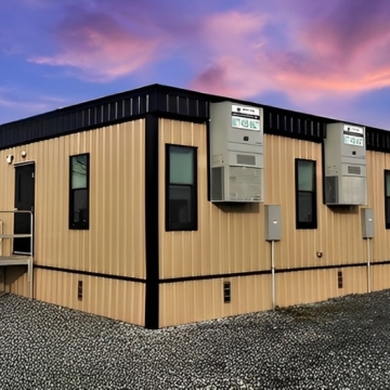 Văn phòng lắp ghép cửa nhôm