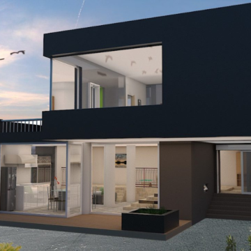 Mẫu nhà lắp ghép 2 tầng mang phong cách hiện đại, trẻ trung